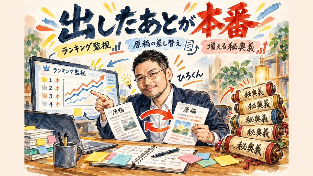 出したあとが本番 ランキング監視と原稿の差し替え、そして増え続ける秘奥義