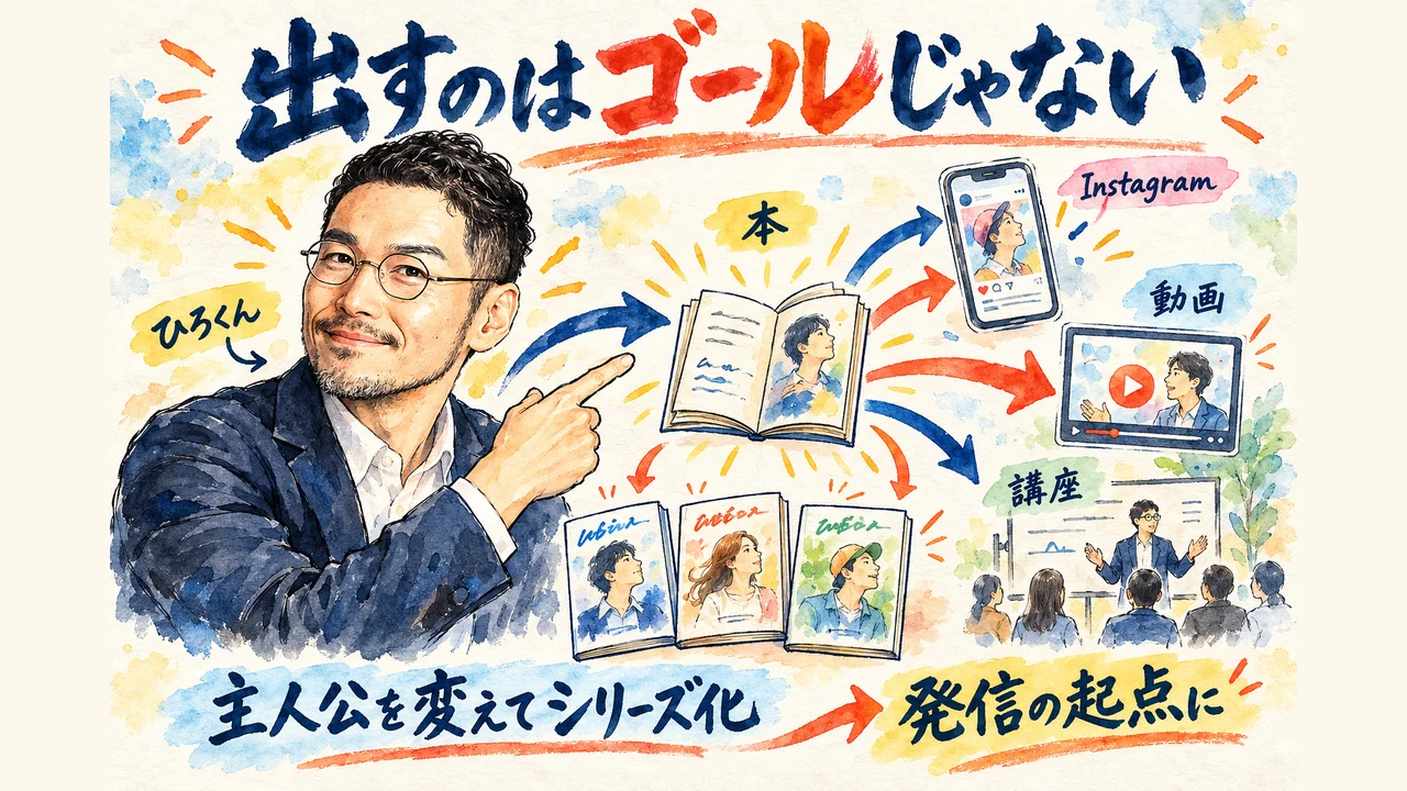 出すのはゴールじゃない 主人公を変えてシリーズ化し、発信の起点にする