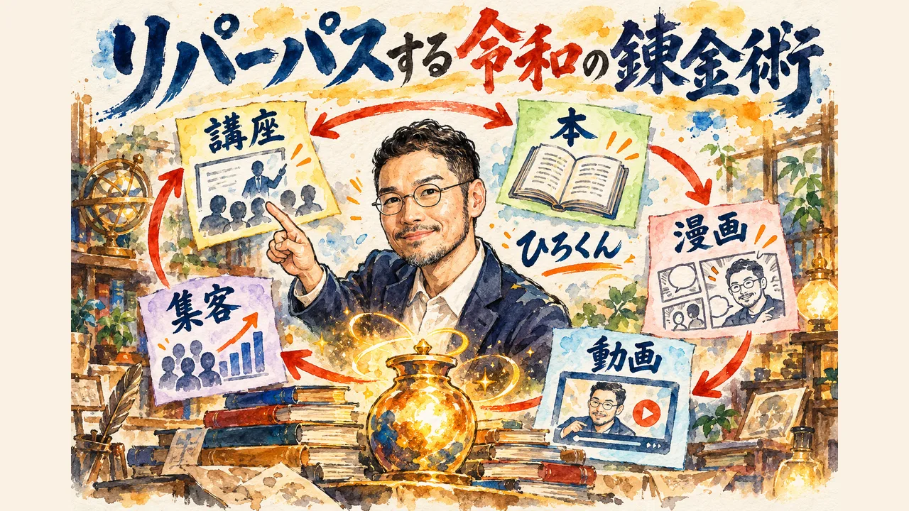講座・本・漫画・動画を回す リパーパスする令和の錬金術
