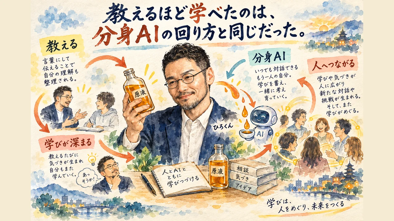 教えるほど学べたのは、分身AIの回り方と同じだった