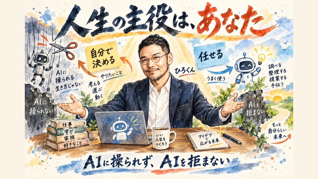 人生の主役はAIではなく本人 AIに操られず、AIを拒まない使い方