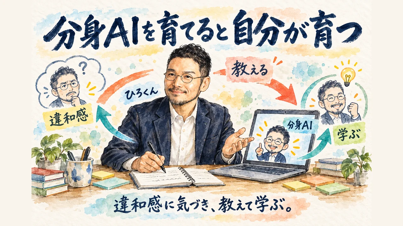 分身AIを育てると自分が育つ 違和感に気づき、教えて学ぶ