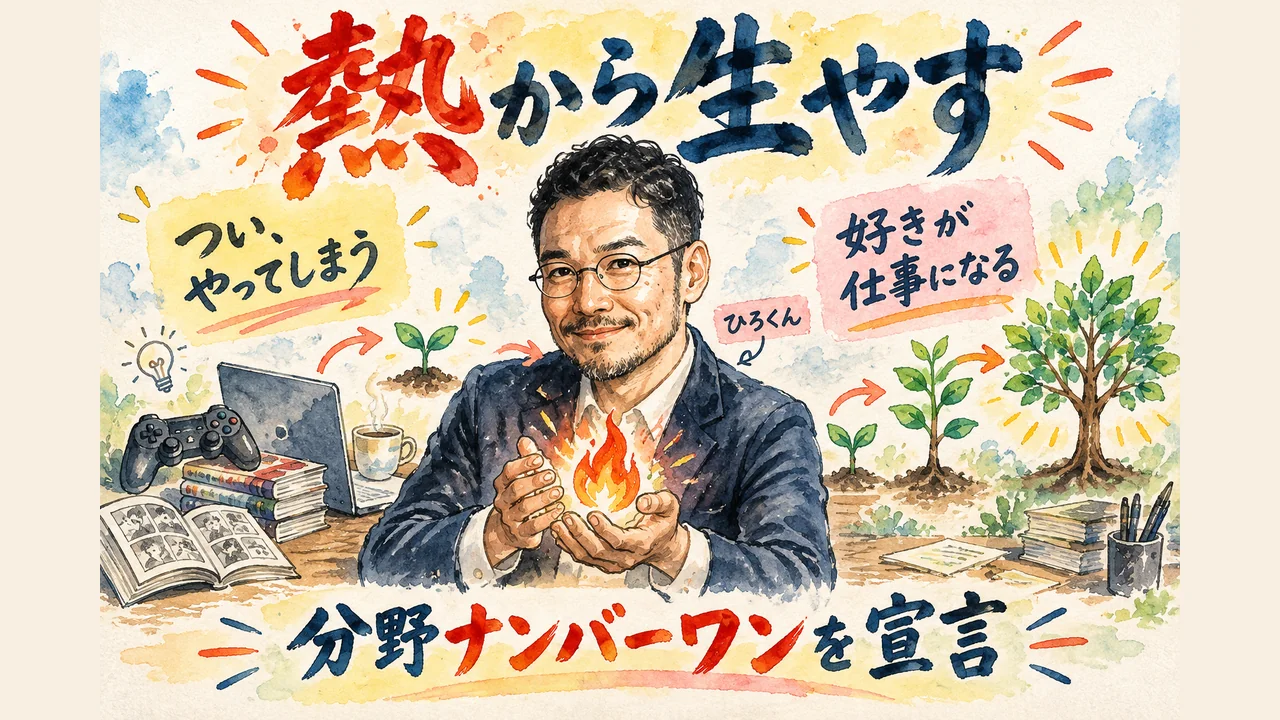 熱から生やす つい、やってしまうことを仕事にして分野ナンバーワンを宣言