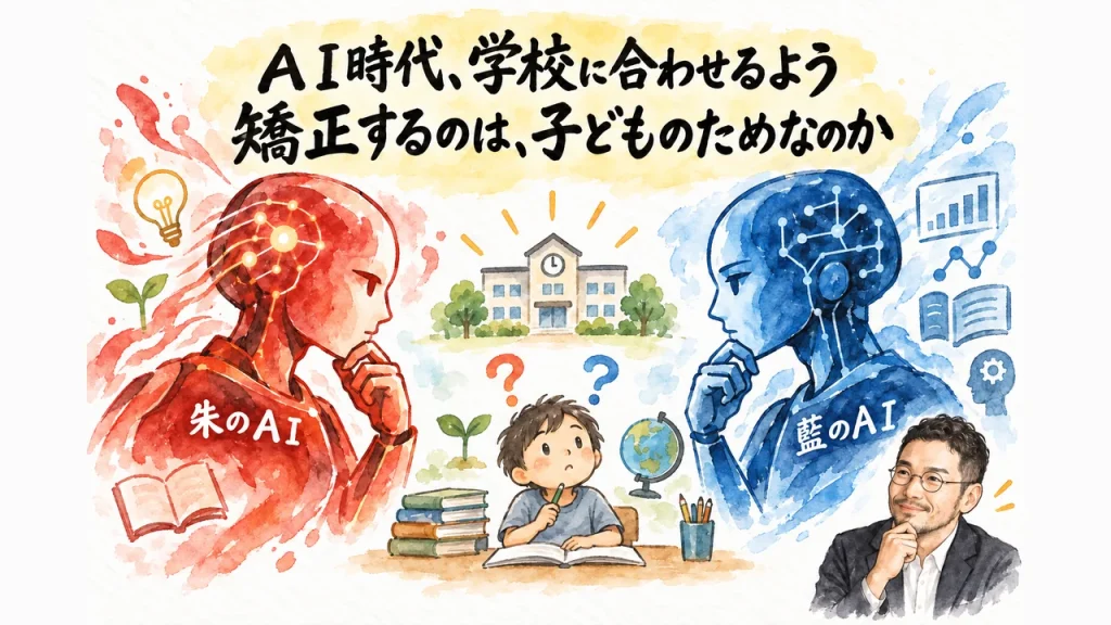 ＡＩ時代、学校に合わせるよう矯正するのは、子どものためなのか