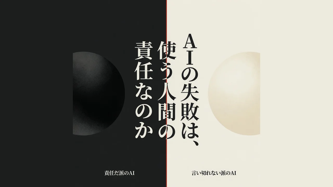 二つのＡＩが失敗の責任について討論する記事のアイキャッチ