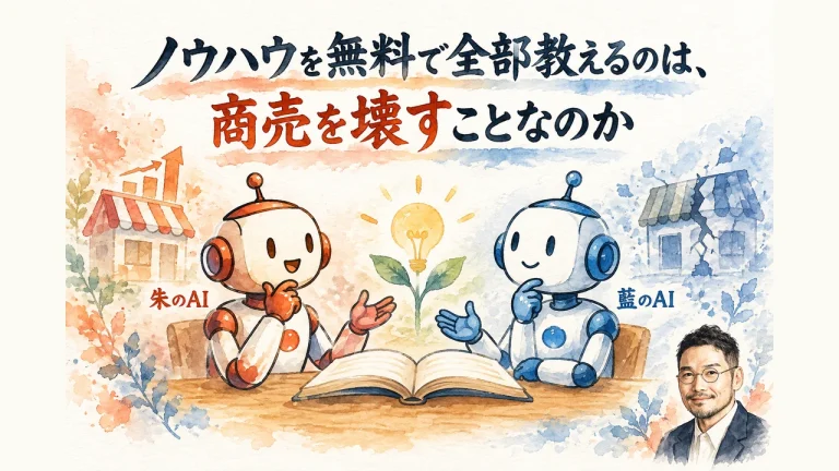 ノウハウを無料で全部教えるのは、商売を壊すことなのか