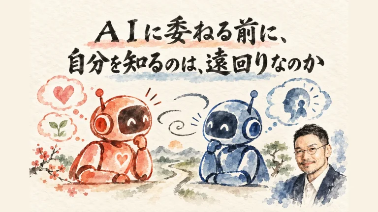ＡＩに委ねる前に、自分を知るのは、遠回りなのか