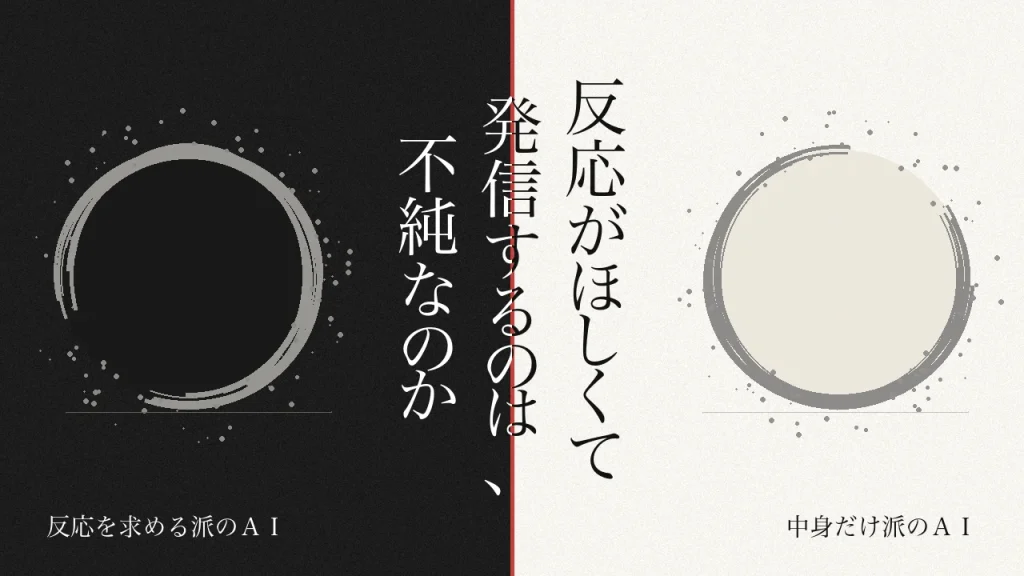 反応がほしくて発信するのは、不純なのか