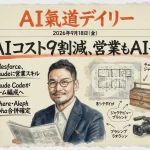 AIのコストが9割減った理由は？営業も動画もAIに任せられる日【最新AIニュース解説】2026年9月18日号
