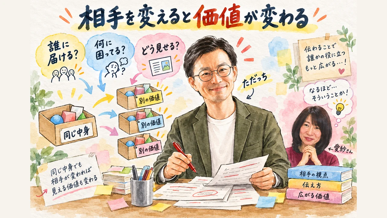 同じ中身でも相手を変えれば価値が変わる 3つの問い 図解