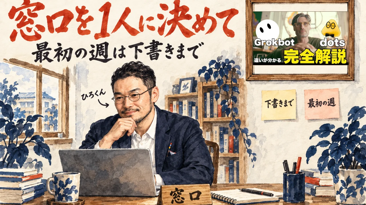 Grok BotとdotsのAI秘書の選び方の図解