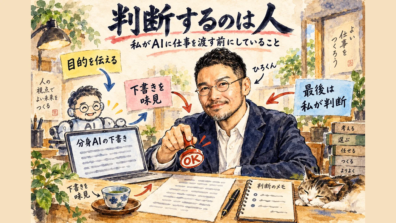 判断するのは人｜私がAIに仕事を渡す前にしていること