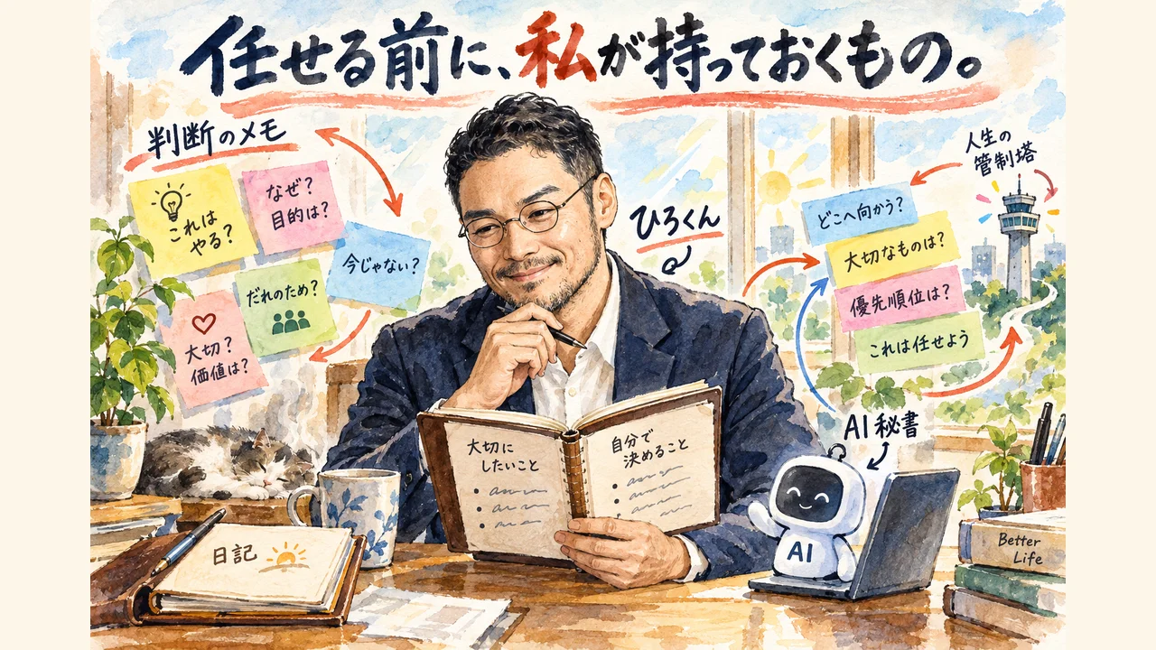 任せる前に、私が持っておくもの