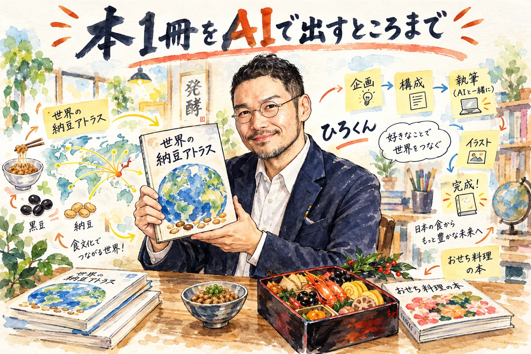 本1冊をAIで出すところまで｜世界の納豆アトラスの表紙と、おせち料理の本の構想