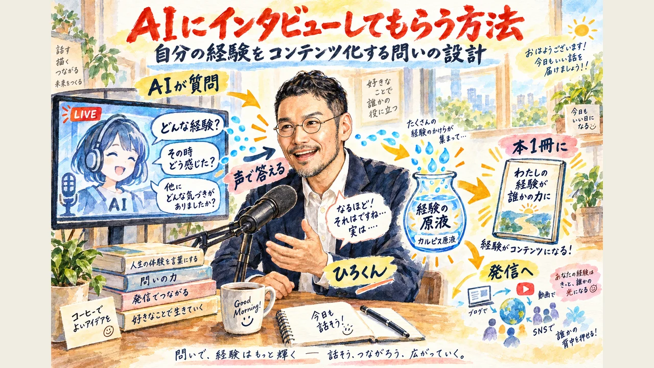 AIにインタビューしてもらう方法の図解