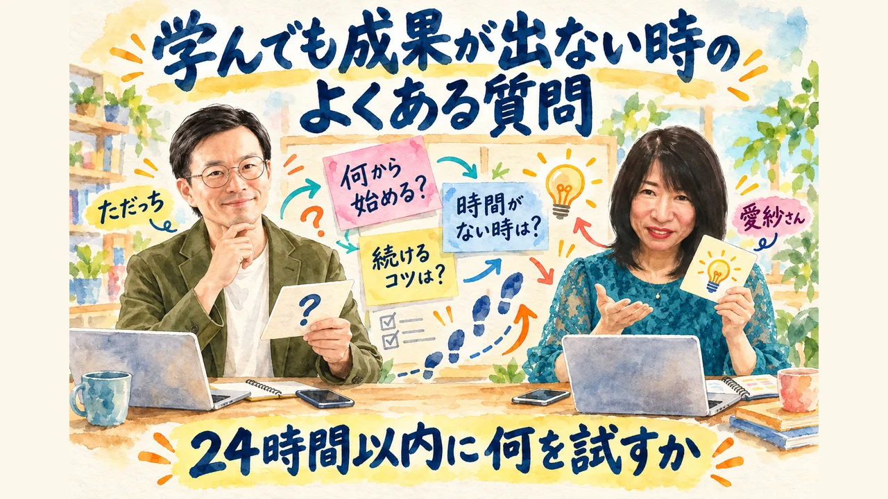 学んでも成果が出ない時によくある質問|24時間以内に何を試すか