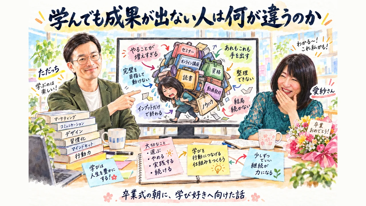 学んでも成果が出ない人は何が違うのか 卒業式の朝に、学び好きへ向けた話