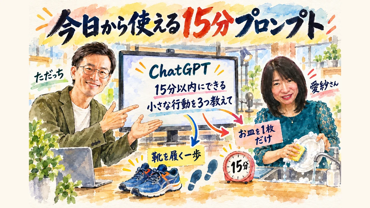 今日から使える15分プロンプトと、洗い物の1枚・靴を履く一歩 お知らせ
