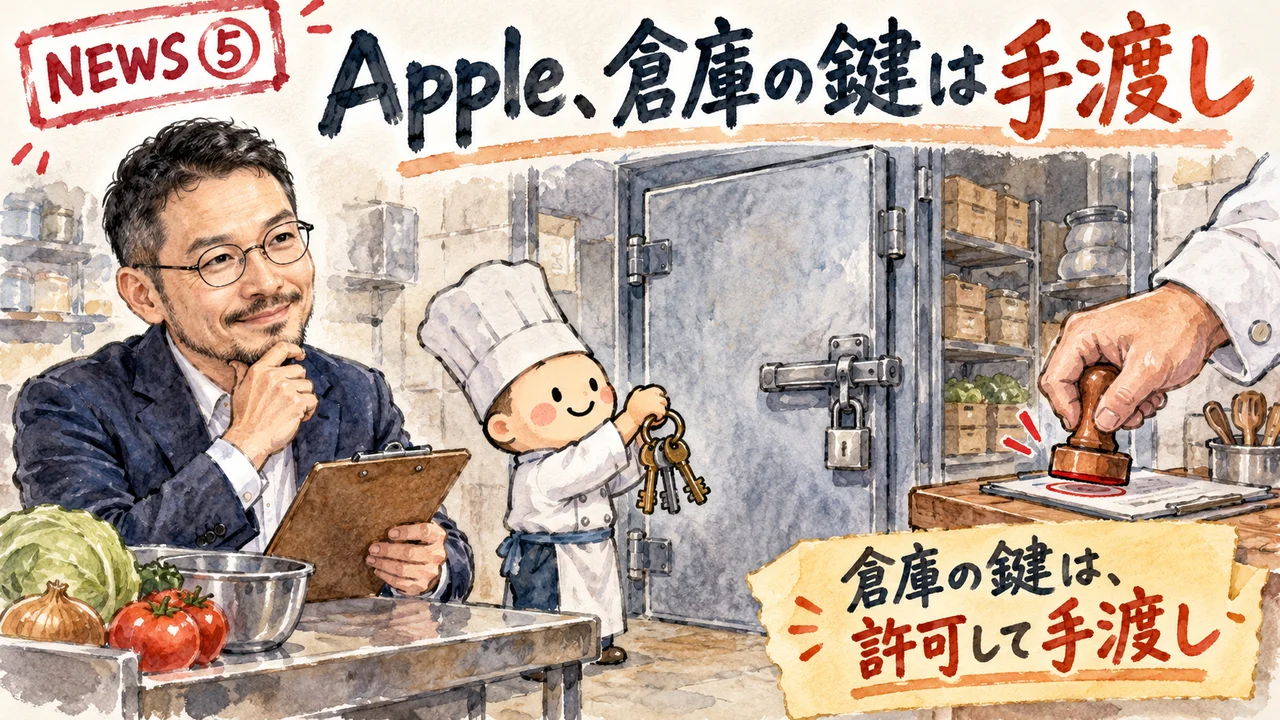 AppleのFull Disk Accessの変更を解説するひろくんのグラレコ