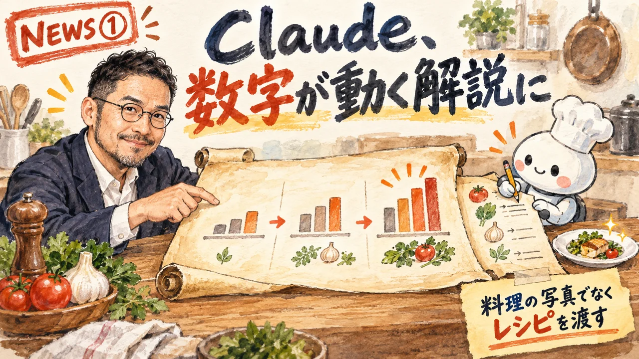 Claude DashboardsとClaude Motionを解説するひろくんのグラレコ