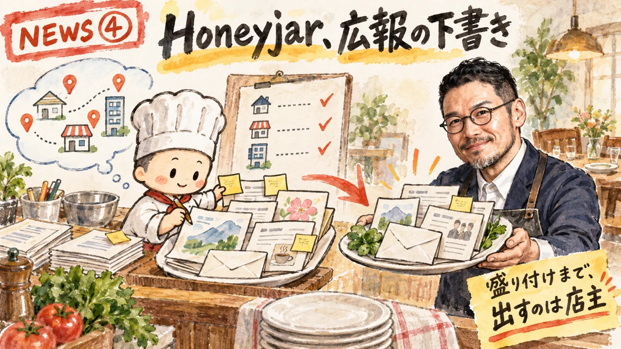記者探しから広報文の下書きまでを支え、人が送信する役割分担の図