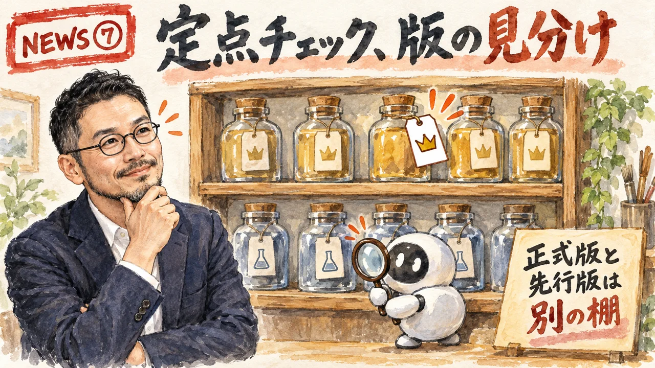 Claude Codeの版番号とOpenClawの正式版・先行版を分けた図