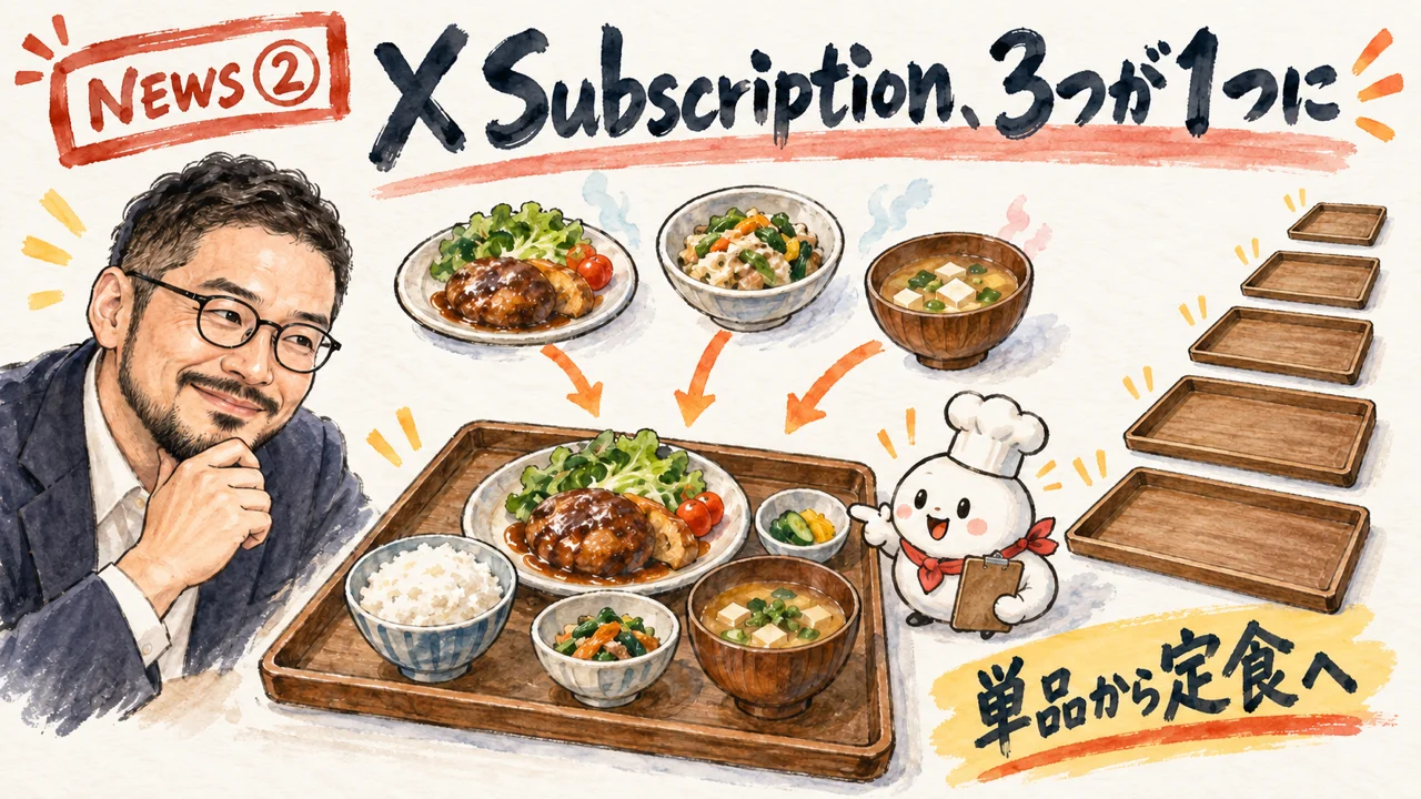 The X Subscriptionの5段階プランの図解