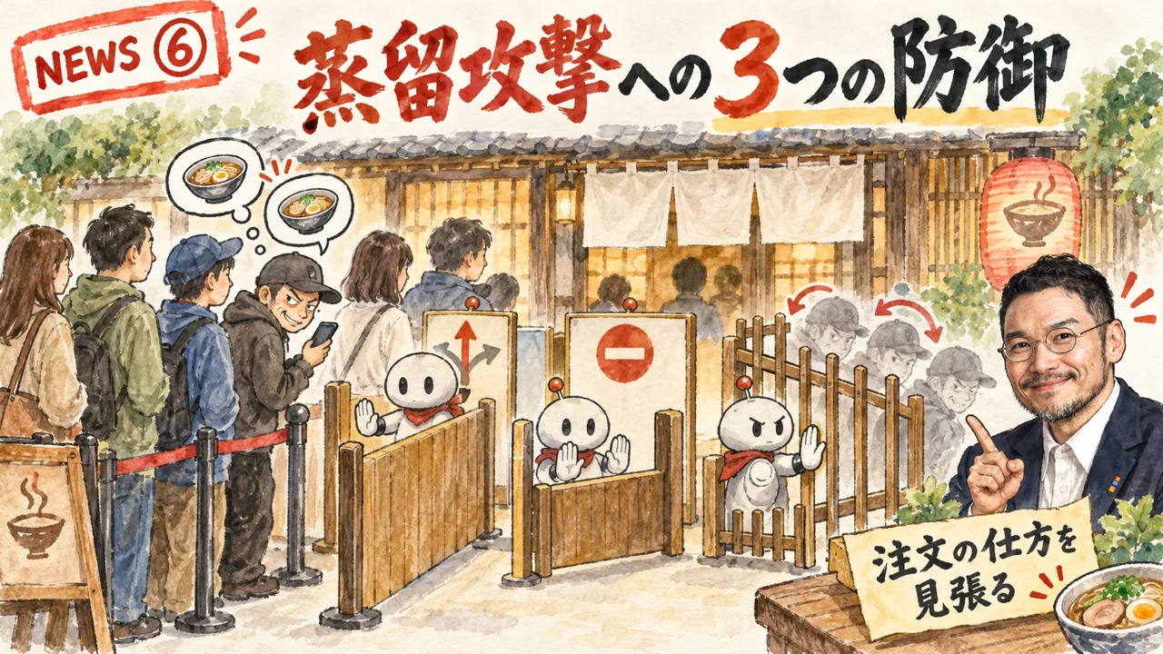 蒸留攻撃への3つの防御と数字の図解