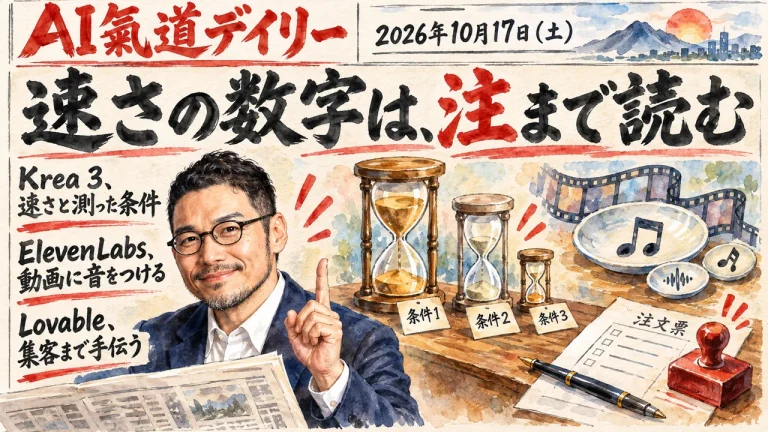 2026年10月17日のAIニュースをまとめた新聞風アイキャッチとひろくん