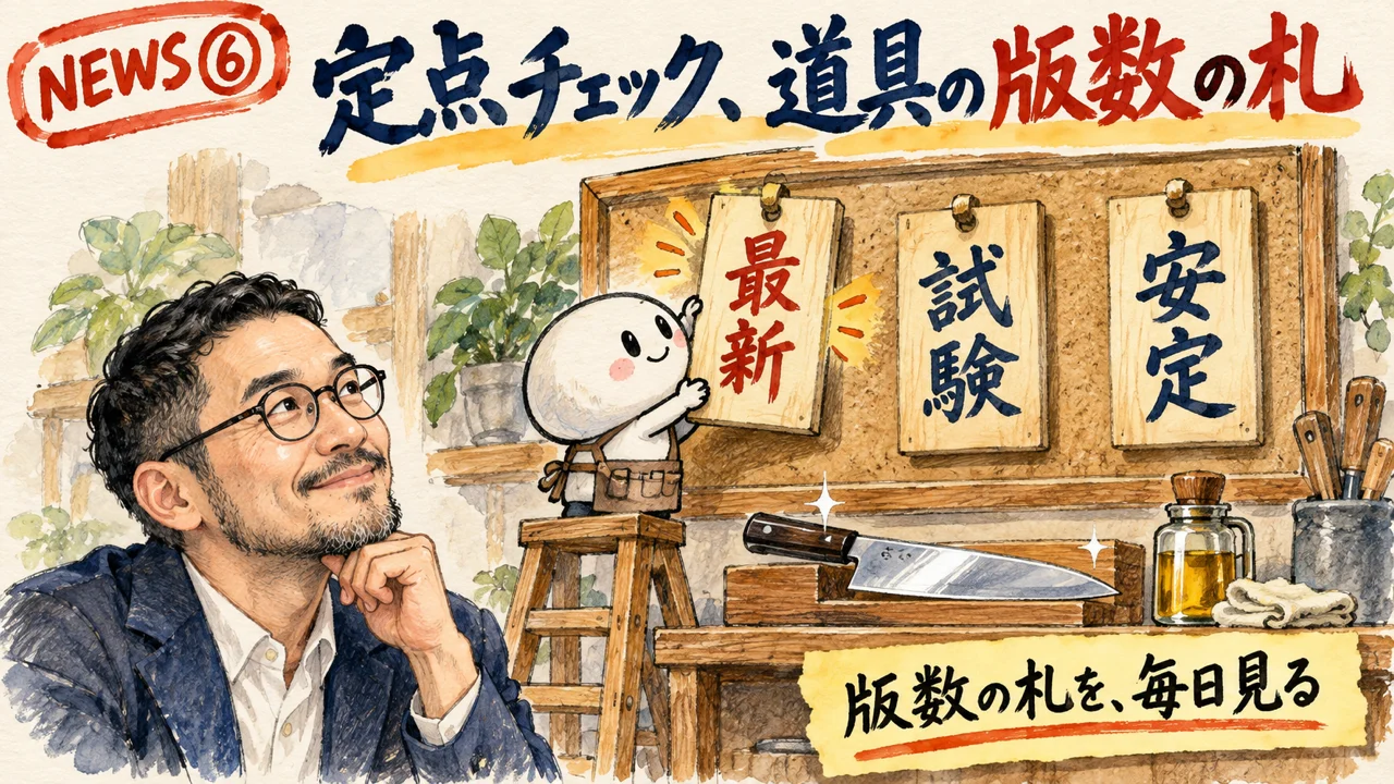 Claude Codeの版の動きとOpenClawの定点チェックの図