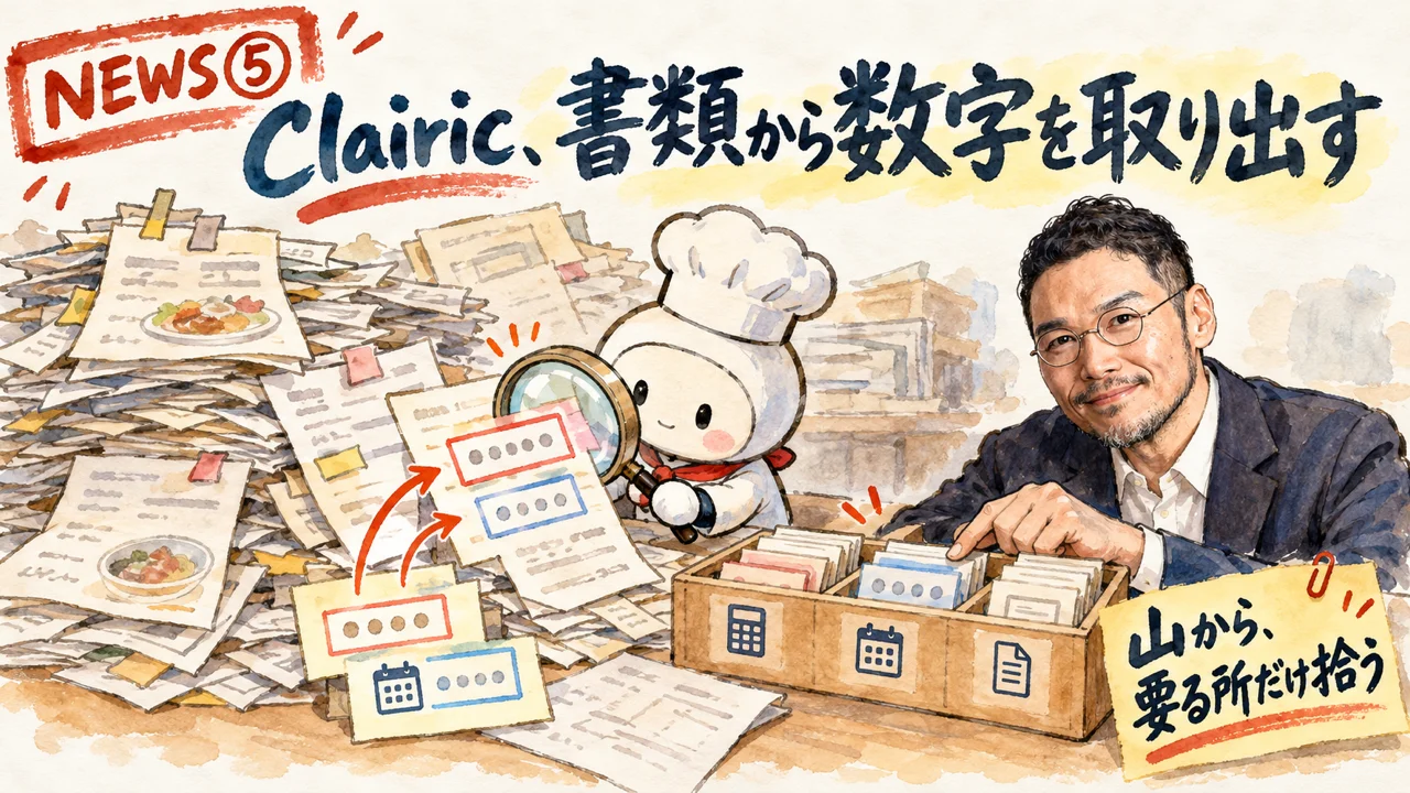 Clairicが書類から項目を取り出す流れ