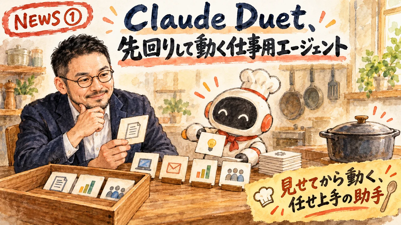 先回りして仕事を進めるClaude Duetの紹介図