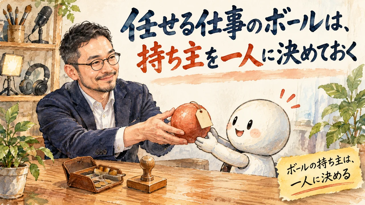 ボールの持ち主を一人に決めて預けるひろくんコラム図解