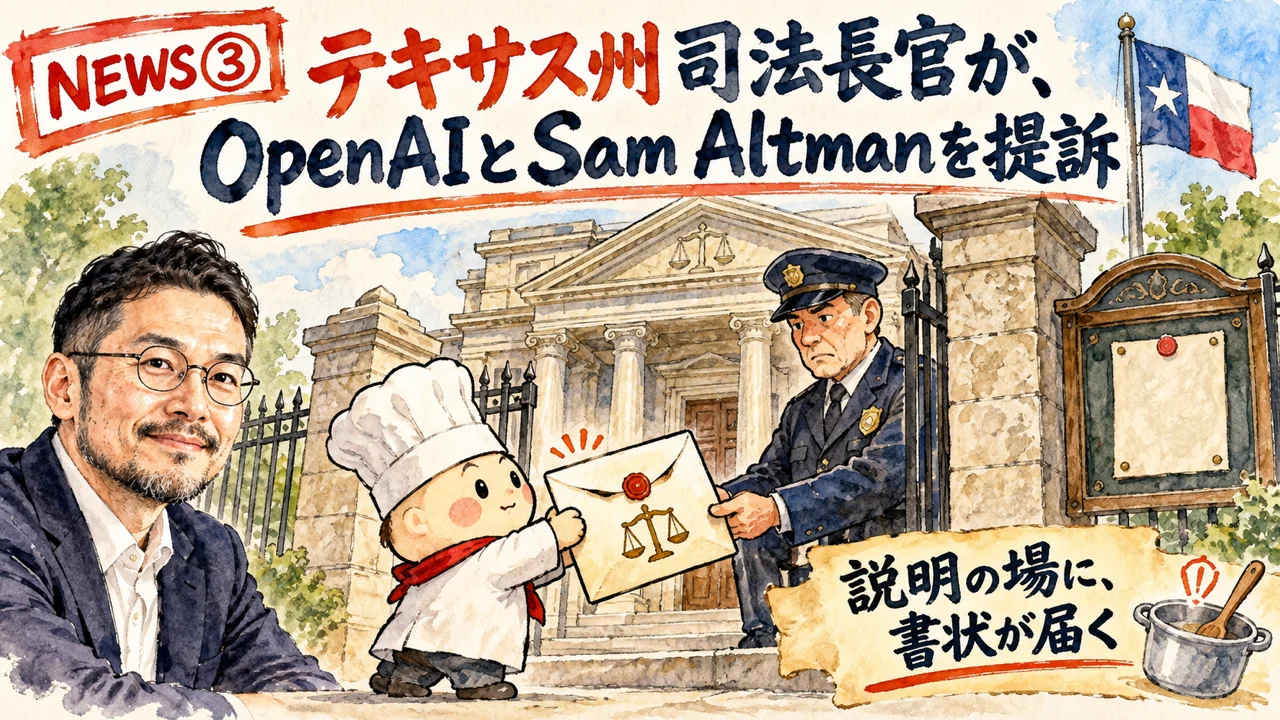 テキサス州司法長官室の発表を示す図解