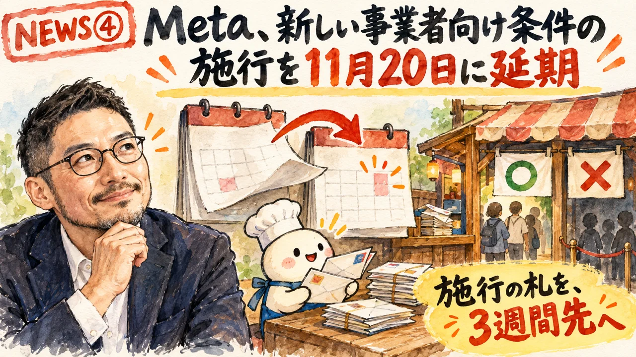 施行日が10月30日から11月20日に動く日程の図解