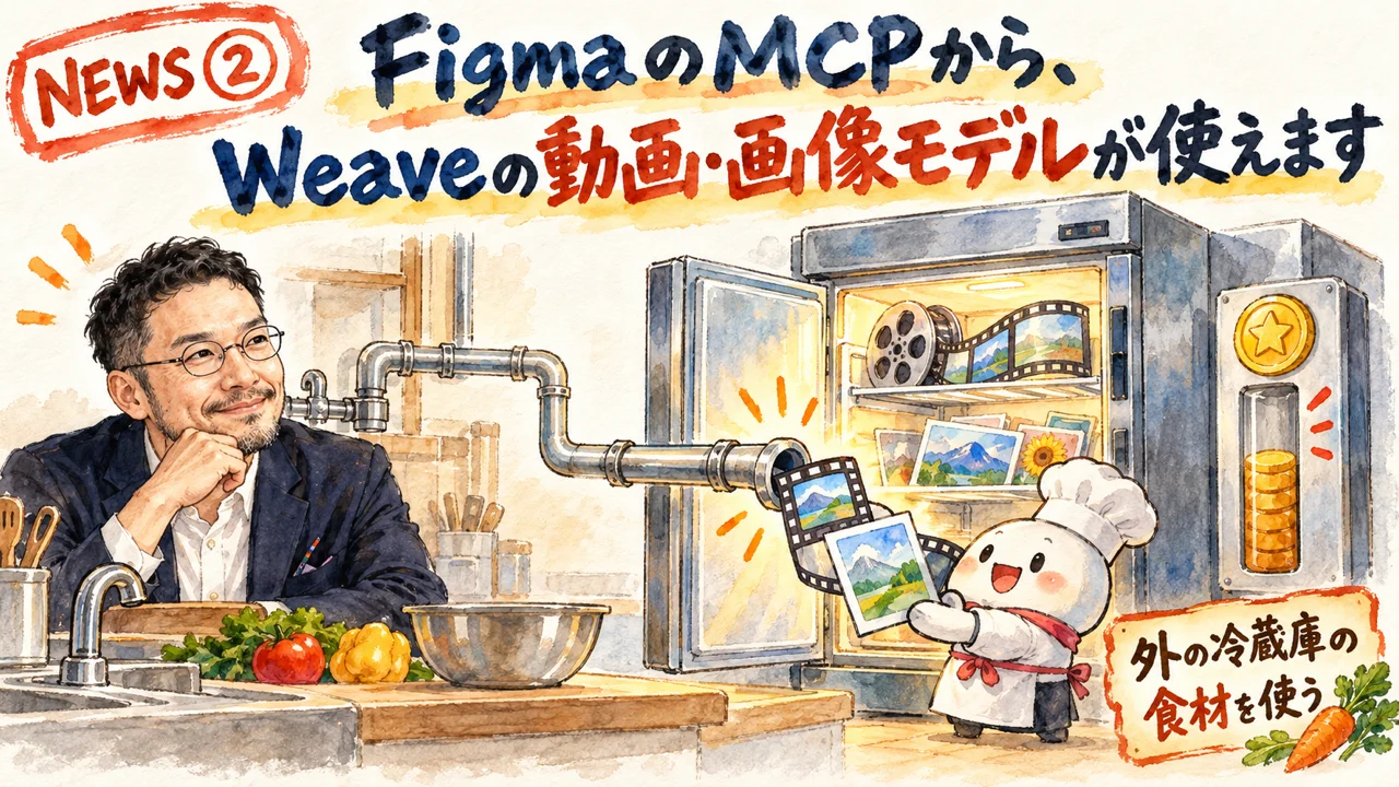 Figma MCPからWeaveのモデルを呼ぶ流れの図