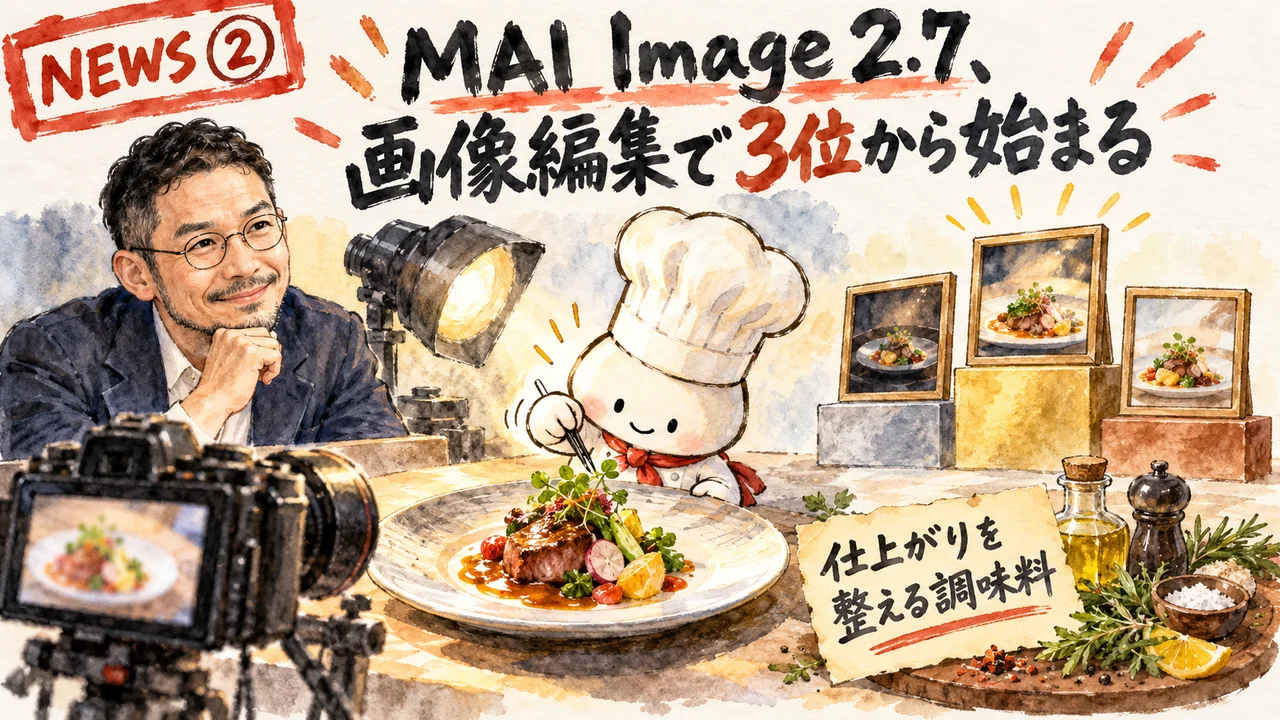 画像編集モデルの順位が上がった図解