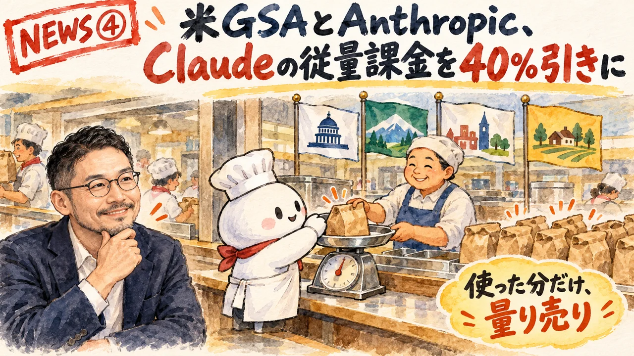 政府向けClaudeの従量課金40%引きの図解