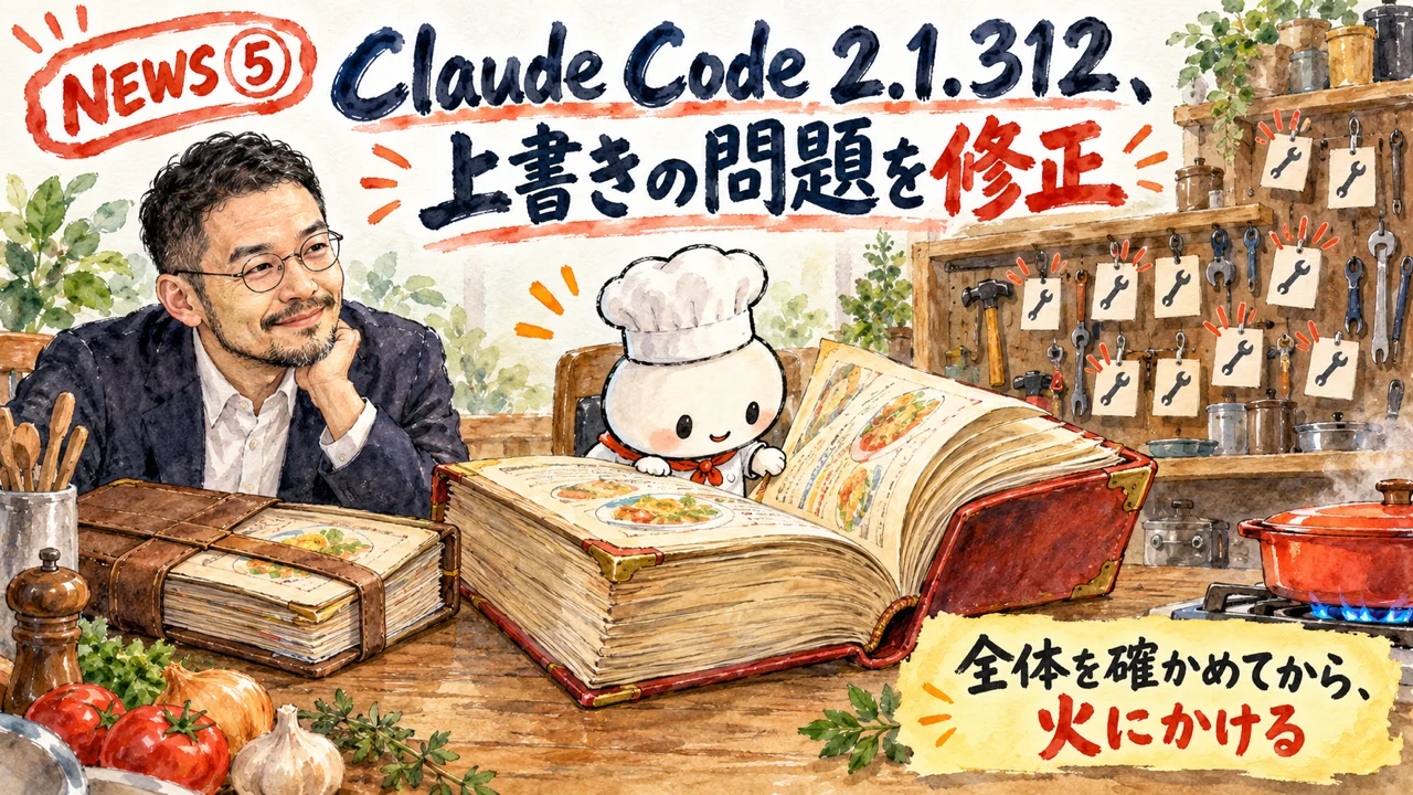 Claude Code 2.1.312の主な修正の図解