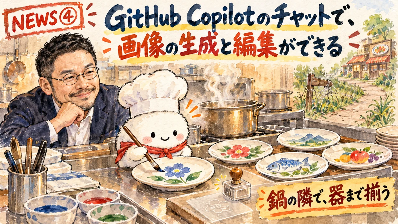 Copilotのチャットから画像を作る流れの図解