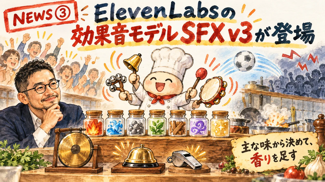 ElevenLabs SFX v3で効果音を作る図解