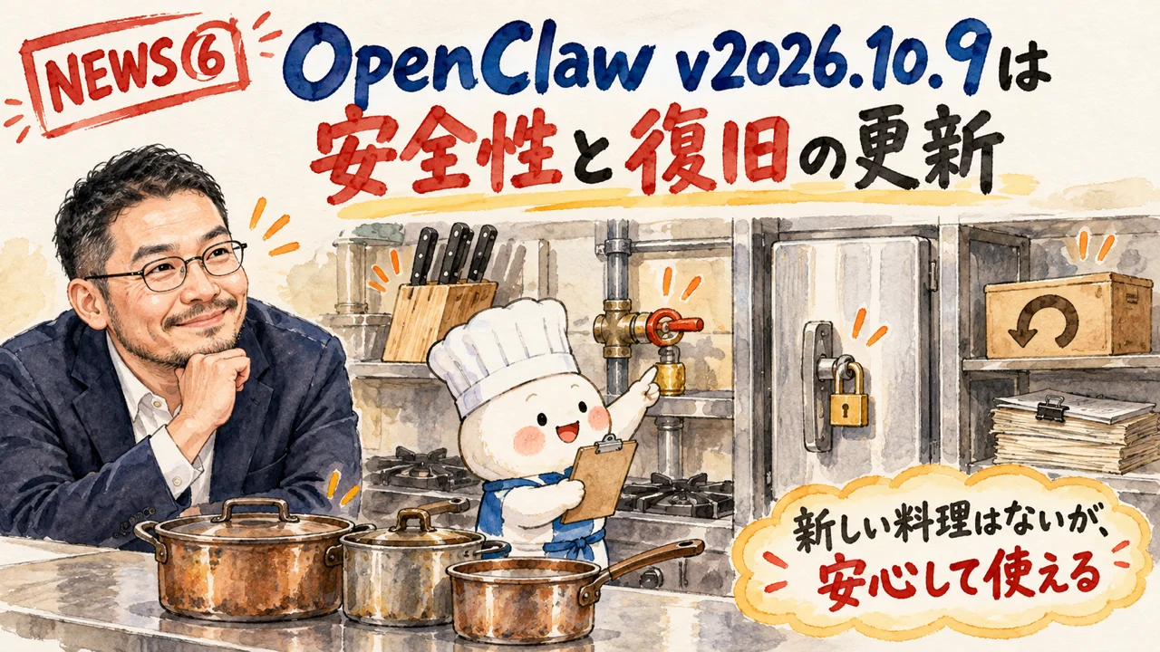 OpenClawの保守リリースを示す図解