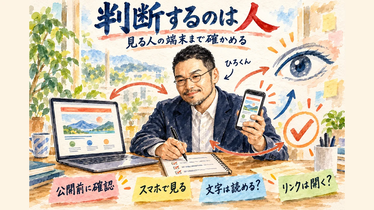 判断するのは人｜見る人の端末まで確かめる