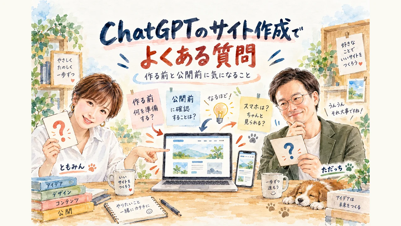 ChatGPTのサイト作成でよくある質問｜作る前と公開前に気になること