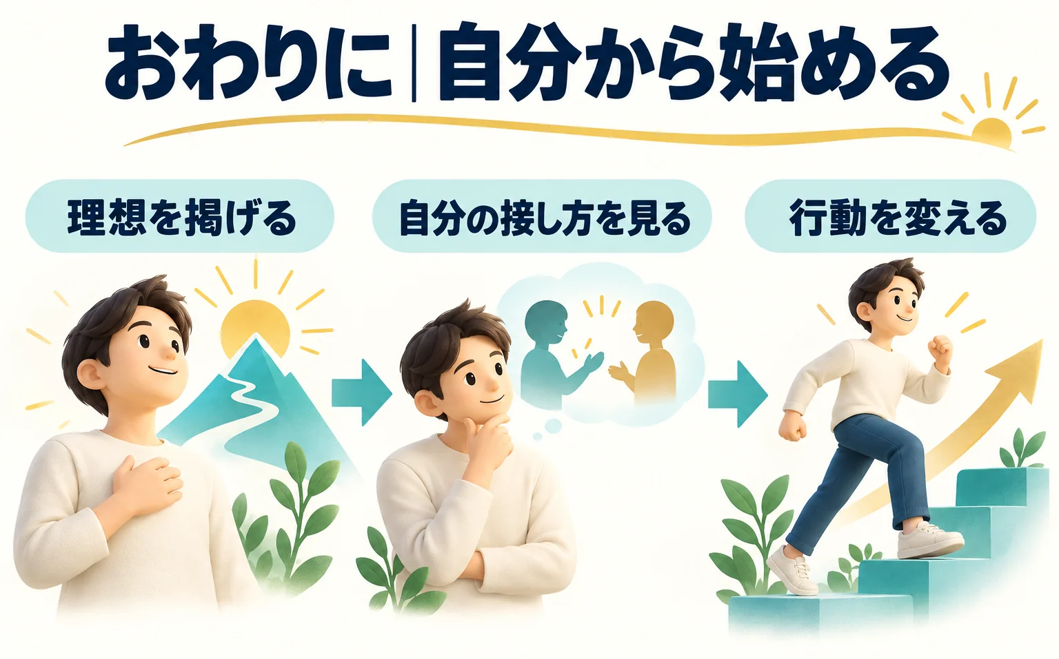 おわりに｜自分から始める。理想を掲げる、自分の接し方を見る、行動を変える