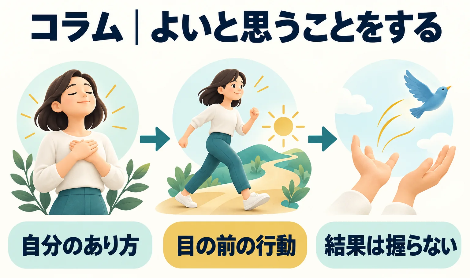 コラム｜よいと思うことをする。自分のあり方を確かめて目の前の行動に移し、結果への執着を手放す