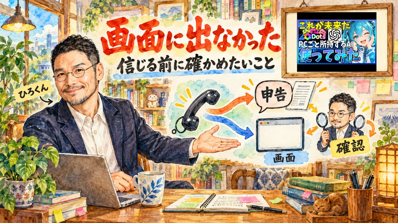 dotsに電話で頼んだ作業が画面に出なかったの図解