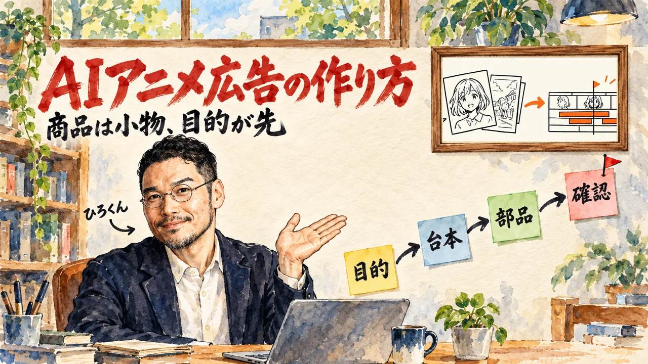 AIアニメ広告の作り方の図解