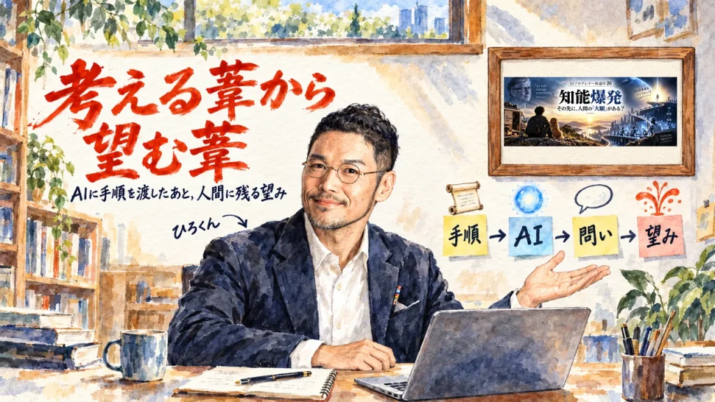 考える葦から望む葦へ。AIに手順を渡したあと、人間に残る望み（アイキャッチ）