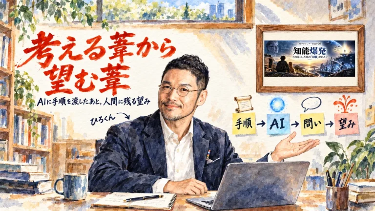 考える葦から望む葦へ。AIに手順を渡したあと、人間に残る望み（アイキャッチ）